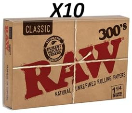 Papel Raw Classic 300 (Tamaño 1,1/4) Estandar (10, Unidad)
