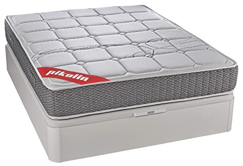PIKOLIN Colchón 150x200 de Muelles Ensacados Visco | Firmeza Alta | Reversible | Máxima Calidad | Alto 27 cm | TROAS