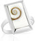 PLANETYS - 925 Sterling Silber Rechteckig Ring Auge des Heilige Lucie - Santa Lucia - Oeil de Sainte Lucie - Shiva Eye - Größe verstellbar