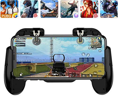 Phone Game Controller für PUBG L1R1 Shoot and Aim Trigger Joystick Ergonomisches Gamepad für/Fornite/Messer Out/Regeln des Survivals, Mobile Handgriff 11,9 cm - 17,8 Android & iOS Handy H6 Black