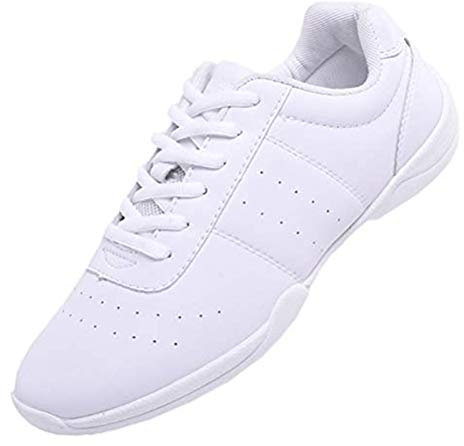 DADAWEN Damen Cheerleading Schuhe Mädchen Tanz Turnschuhe Yoga Training Schuhe, Weiß, 38 EU
