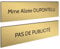 DECOHO - Plaque Boite aux Lettres Personnalisable - Lot de 2 plaques adhésives PMMA - Or Lettres Noires, Waterproof, UV résistante - 100 - Or