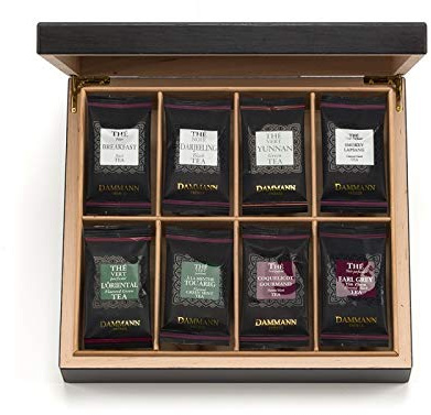 Passerini Coffret Cadeau avec 48 sachets de thé et mélanges aromatisés de Dammann Frères