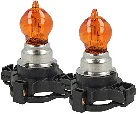 CARALL 2 Stück Halogenlampen 12V für Autos (PY24W 12V 24W Orange)