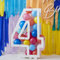 Ginger Ray Balloon Mosaic Number 4 Birthday Party Decoration, Rose Gold, Rainbow