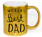 ZOROLUX Gold Worlds Best Dad Mug - Superb Fathers Day - Birthday Gift - Funny Novelty Joke Coffee Mug (Sparkling Gold)