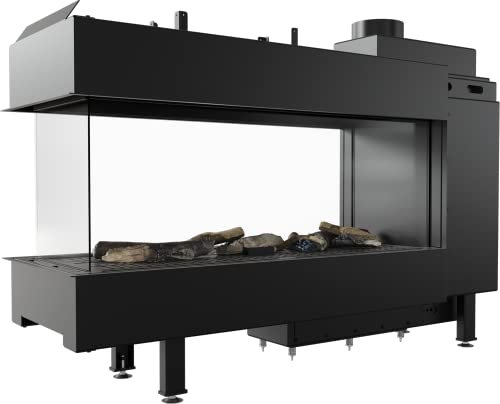 Kratki LEO/TUNEL/100/G30/50MBAR Gaskamin-Einsatz Leo 100 zum Einbau, Tunnel-Verglasung, Brennstoff: Propanbutan (LPG), Stahl, Nennwärmeleistung: 9,5 kW, EEI 94,4, Steuerung und Fernbedienung