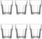 Tradineur - Set de 6 vasos de cristal, modelo Aras, resistentes, base gruesa, servir agua, licores, bebidas, fiestas, uso diario (305 ml, 9,5 x 8,7 cm)