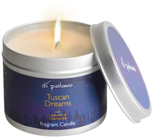 Di Palomo Tuscan Dreams Tin Candle 200g. Scented Candle Tin. Scented Candles Gift for Candle Holders. Long Burn Time Candle. Candles Gifts for Women. Candle Home Decor & Home Accessories. (75011DP)