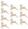 Ciieeo 10pcs Unfinished Wood Reindeer Slices Creative Diy Christmas Ornaments and Decor Rustic Craft Cutouts for Holiday Decorations and Home Pendant Use
