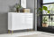 moebel-dich-auf Kommode Ben 10 Sideboard mit 4 Holzfüßen (weiß/weiß Hochglanz)