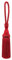 Nappe decorative in seta per chiavi, 12,5 cm, anello da 12,5 cm (Style# SKT), rosso ciliegia #E13 (rosso cremisi scuro), set da 2