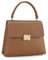 VINBAGGE Damen Handy Umhängetasche Kleine Handtasche Schultertasche Arbeitstasche Damen PU Leder Crossbody Bag Moderne Tasche für Täglich Einkaufen - Braun