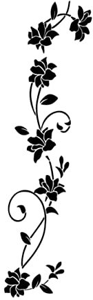 Veemoon Black Stickers for Kitchen Flower Cabinet Sticker Fridge Decors Home Decorative