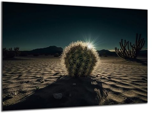 DARO Design - Wand-Bild 6mm HDF 84x56 cm Kaktus - Wand-Deko Bilder Wohnzimmer