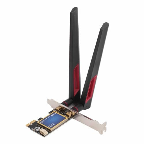 Tarjeta PCIe WiFi, Tarjeta PCIe WiFi Inalámbrica para PC, Bluetooth 4.0, Tarjeta Adaptadora de Red Inalámbrica PCIe X1 de 1200Mbps con Antena Dual de 10dBi para PC