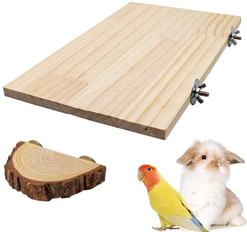 bangminda Plattform für Haustiere Chinchilla Hamster 32 x 14 cm Extra Groß Kleintier Plattform Hamster Spielzeug für Käfig für Meerschweinchen Chinchilla Papagei (Rechteckige)