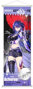 Generisch 1 x Honkai: Sternschienen-Poster, Wandbehang, geschmiedetes Stoffgemälde, Dekoration, Zimmer, Schlafzimmer für Fans (Acheron)