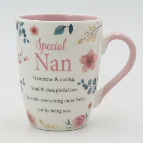Nan Mug Gifts for Nan Presents Thoughtful Gifts for Nan Cup Quality Bone China Mug Floral Sentimental Verse Birthday Christmas Mother’s Day