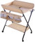Wickeltisch Klappbar-Wickelkommode Babypflegetisch-Mobiler Wickelkombi mit Wickelauflage, Sicherheitsgurt und Ablagefächern, Tragbar Wickelkombination (hellrosa-80 * 66 * 98cm)
