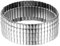 Flongo Elastisch Klobig Armband für Damen: Silber verstellbares Chunky Armreif stapelbar Edelstahl Armkette 18k Golden Stretchy Plaid Bracelet Schlange Chain Modisch Schlicht Klassisch Frauen
