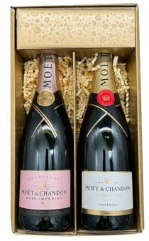 Coffret Or : Moët & Chandon – Champagne – 1 Impérial Brut & 1 Rosé – (2x75cl)
