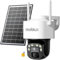 Reobiux 4G LTE Überwachungskamera Aussen Solar mit SIM Karte, 2K 3MP PTZ Kabellos IP Kamera Ohne WLAN Outdoor, Kamera Überwachung Außen Akku mit FarbNachtsicht, PIR Erkennung, 2-Wege-Audio, IP65