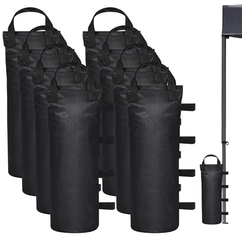 Lot de 8 sacs de sable pour pavillon - À remplir - En Oxford épais - Lestage - Double couture - Haute performance - Pour tonnelle, tente, parasol