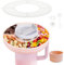 Leerweii Snack Tray with Lid for Stanley Cup 40oz, 4 Compartments Silicon Snack Bowl with Stanley Accessories Spill Stopper Set, Straw Cover Caps and Bottom Boot, for Car Cup Holder (Pink)