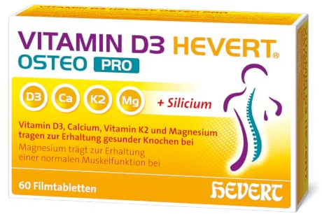 Vitamin D3 Hevert Osteo Pro Tabletten, 60 St. Tabletten | Vollversorgung für gesunde Knochen und Muskeln