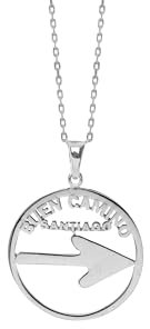 TALISMAN JEWELLERY Anhänger aus 925er Silber, Pfeil des Jakobswegs, 20 mm x 20 mm, 20 MM x 20 MM, Sterlingsilber 925, Nicht zutreffend.