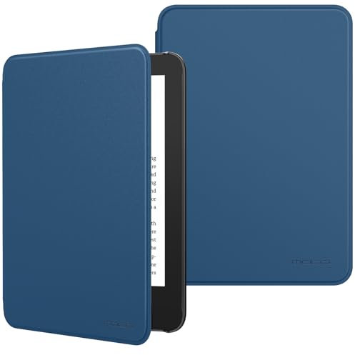 MoKo Étui Compatible avec 6 Kindle 11e Génération Version 2024/2022 & Version Internationale, Coque Légère avec Réveil/Sommeil Automatique pour Liseuse Kindle 2024 11e Gén, Bleu Marine Foncé