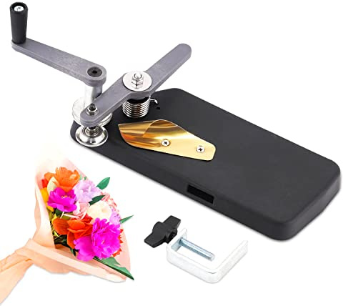 Krepppapier Spitzenmaschine für lockige Blumen - feine/grobe Zähne Crimper für Papier Basteln und Blumenverpackung - ideal für die Herstellung schöner Krepppapier Blumen