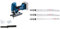 Bosch Professional 18V System Cordless Jigsaw GST 18V-125 S + 3X Expert Wood 2-Side Clean Jigsaw Blade Set (for Solid Wood Furniture Board, Plywood, Length 117 mm)