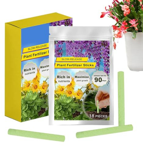 18x bâtonnets d'engrais pour plants, Engrais Bâtonnets Nutritifs plants Vertes, engrais végétal équilibré, pointes d'engrais végétales polyvalentes pour plants en Pots et jardinières