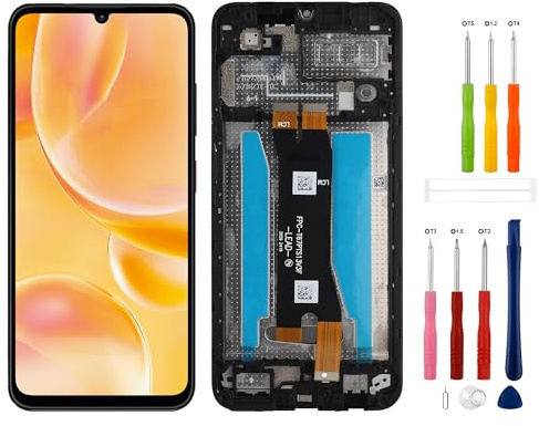 SwarKing Pantalla LCD compatible con ZTE Blade A55/A35 (negro con marco) piezas de repuesto con herramientas gratuitas