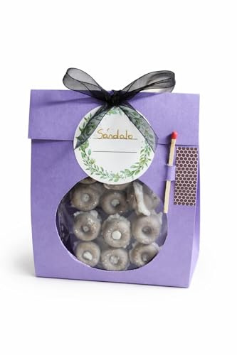 Wax Melts Aromáticos de Sándalo | Con Palo Santo en Polvo, Pan de Oro y Purpurina Plata | Cera Vegetal Artesanal | Para Quemador