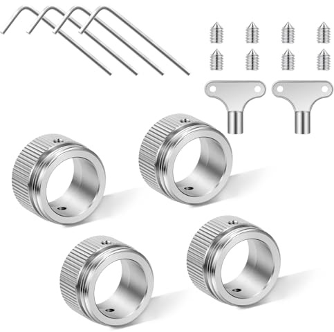 Adiwo 4 Stück Edelstahl Heizungsventil Adapter Satz, Heizkörperthermostat Adapter M30×1.5, Innendurchmesser 22mm Heizkörperventil Thermostatkopf für RA/Rav/Ravl