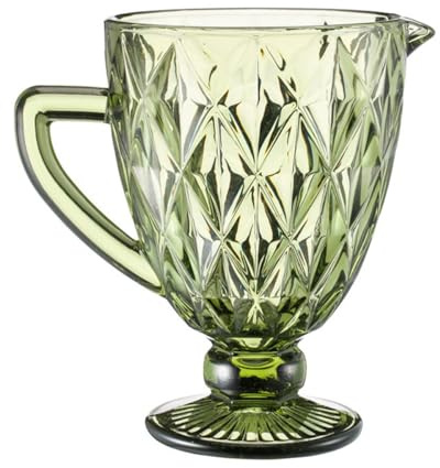 Supvox Europäischer Glas Eisbehälter 1500ml mit Griffen Stilvoller Champagnerkühler für Partys und Hotels Stabiles Design Eleganter Grüner Eiswanne