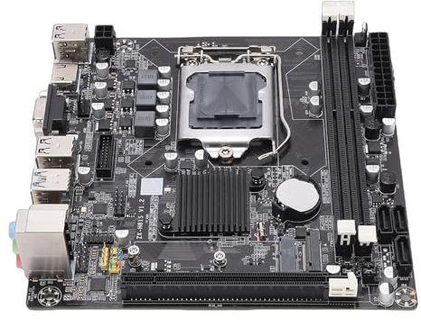 Zunate H81 Motherboard, Dual Channel DDR3 1600 MHz ITX Gaming Mainboard für Core I3 I5 I7, E3 V3, M.2 NVMe Slot, PCI Express X16, Serial ATA 3.0, HDMI, VGA, USB 3.0