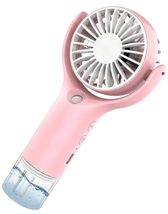 YRTUOP Mini Ventilatore Nebulizzatore - Nebulizzatore Raffrescante Ricaricabile USB con 3 Velocità,Spruzzatore d'Acqua Portatile,per All'aperto Ufficio Patio Spiaggia Viaggio Campeggio Giardino Sport