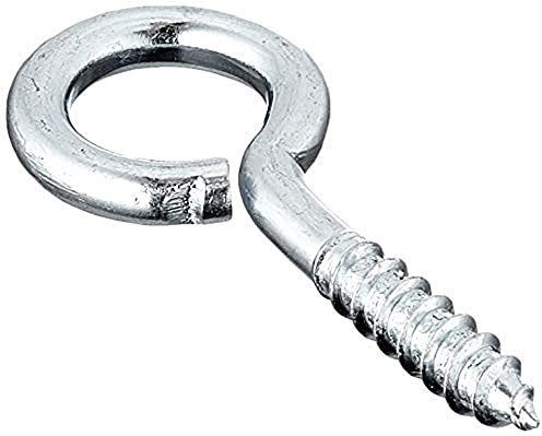 Bulk Hardware BH00106 Paquet de 12 Vis à œil en acier plaqué Gris