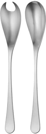 Robert Welch RW2 Satin Salad Serving Set. Made from Stainless Steel. Dishwasher Safe.