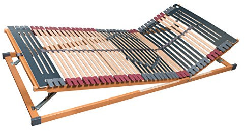 FMP Matratzenmanufaktur, 7 Zonen Lattenrost Rhodos® KF, 100x200 cm, 2 Stück, Doppelpack, Kopf- und Fußteil verstellbar, fertig montiert