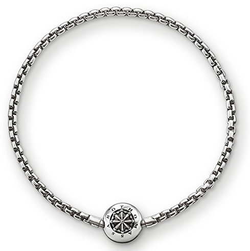 Thomas Sabo KA0002 - 001-12-l16 Blackened Silver Bracelet Beads Approximately 16 cm