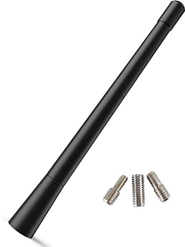 Navitec24 Autoantenne kurz universal Antennenstab Kurzstab Tuning Radio FM AM DAB DAB+ Dachantenne Auto kurz flexibel Gummi 17cm schwarz