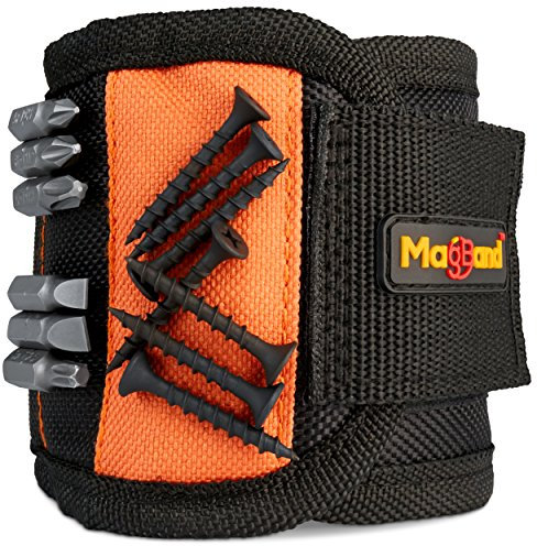 MagBand, schwarzes, magnetisches Armband, sehr Starkes Magnetarmband als tolles Geschenk für Geburtstage, für Männer/Frauen, Vater, Freunde, Ehemann, Lebensgefährten