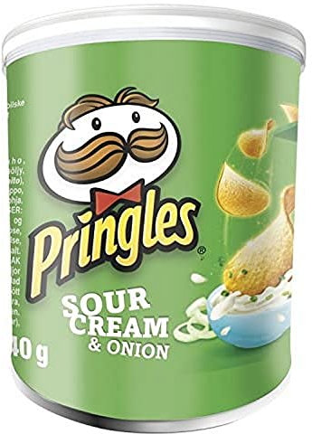 Pringles Sour Cream and Onion Flavour Crisps, 40 g