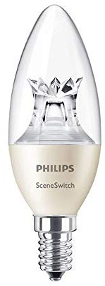 Philips ampoule LED Flamme E14 40W Blanc chaud SceneSwith 3 ambiances