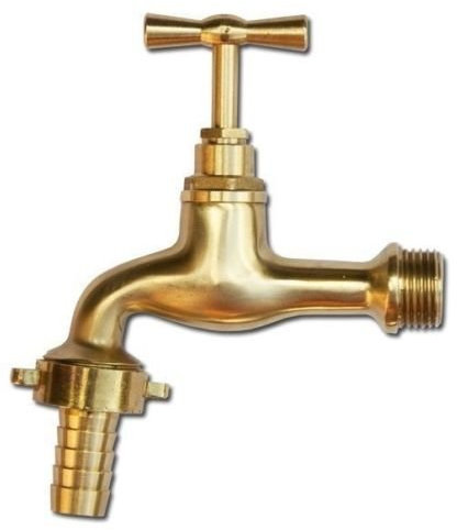 Wasserhahn Auslaufhahn Gold für 1/2 Zoll Schlauch für Garten Keller Regentonne